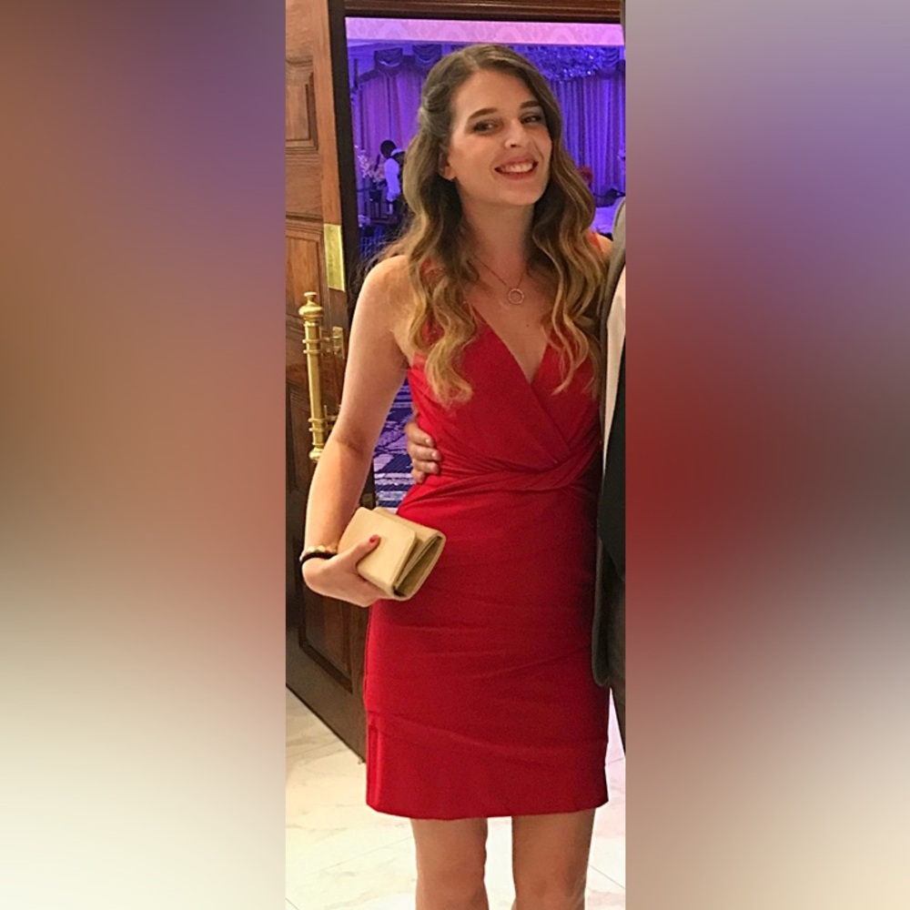 Elegant Nicole Miller Artelier Red Wrap Dress